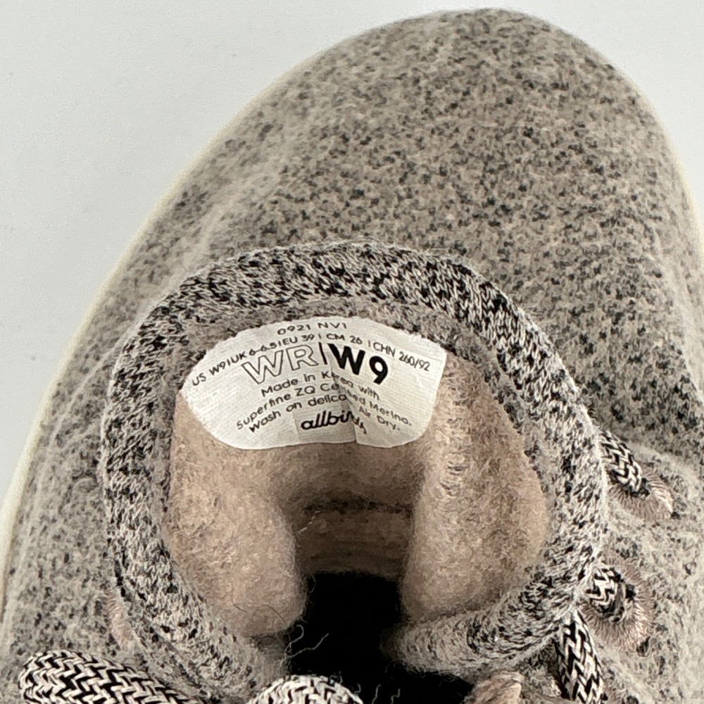 Allbirds Women's Size 9 Wool Runners Grey Knit Sneakers Mizzies Shoes - Picture 5 of 13